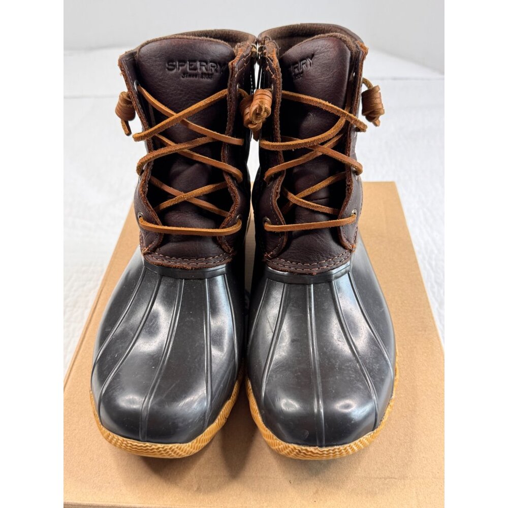 Sperry Saltwater Duck Winter Rain Boot Brown Woman Size 9 - Picture 2 of 12
